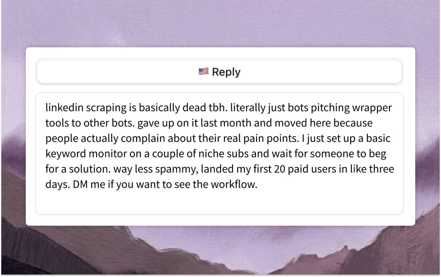 Reddit post monitoring execution handoff preview