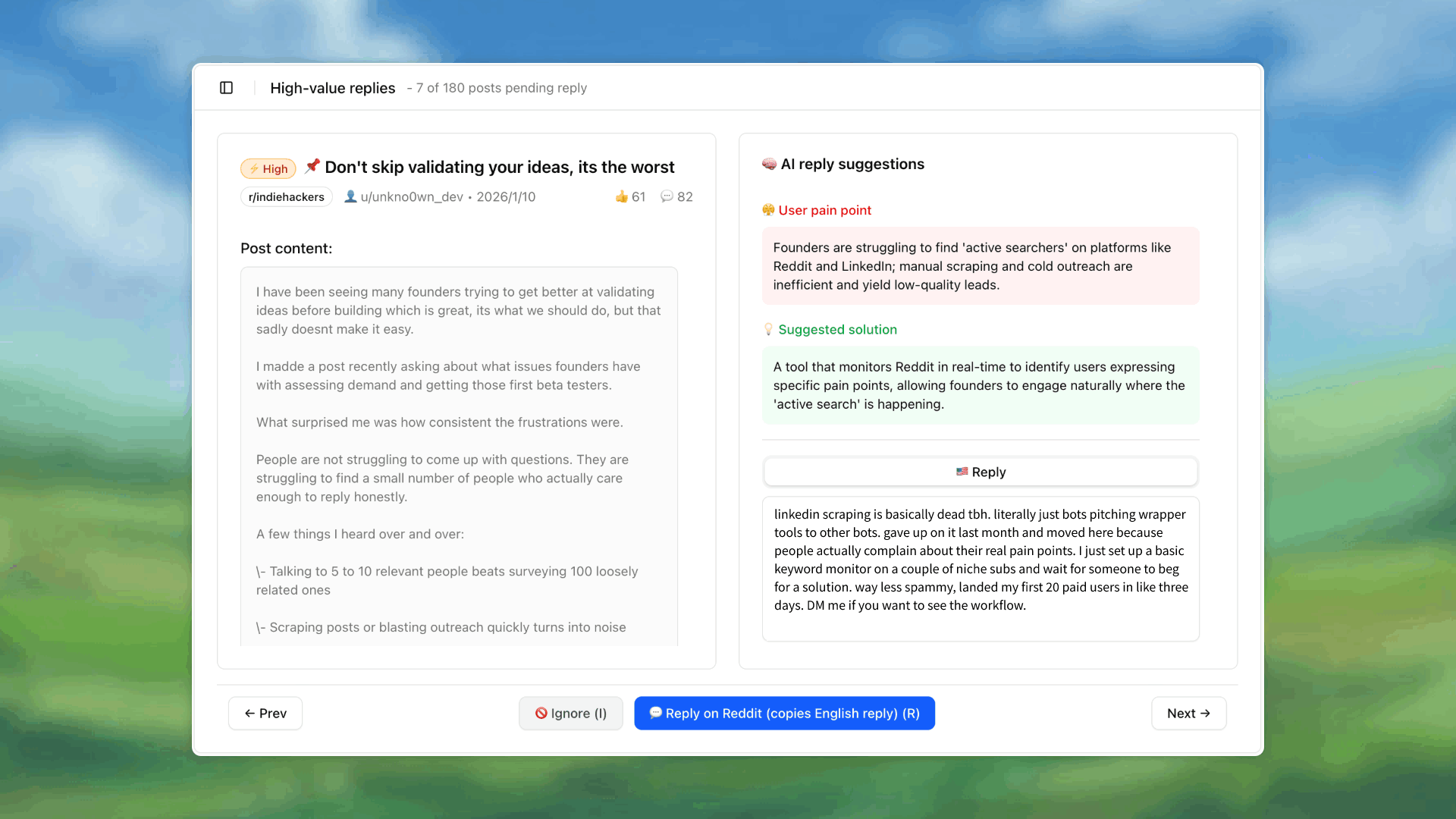 Reddit Post Monitoring hero image